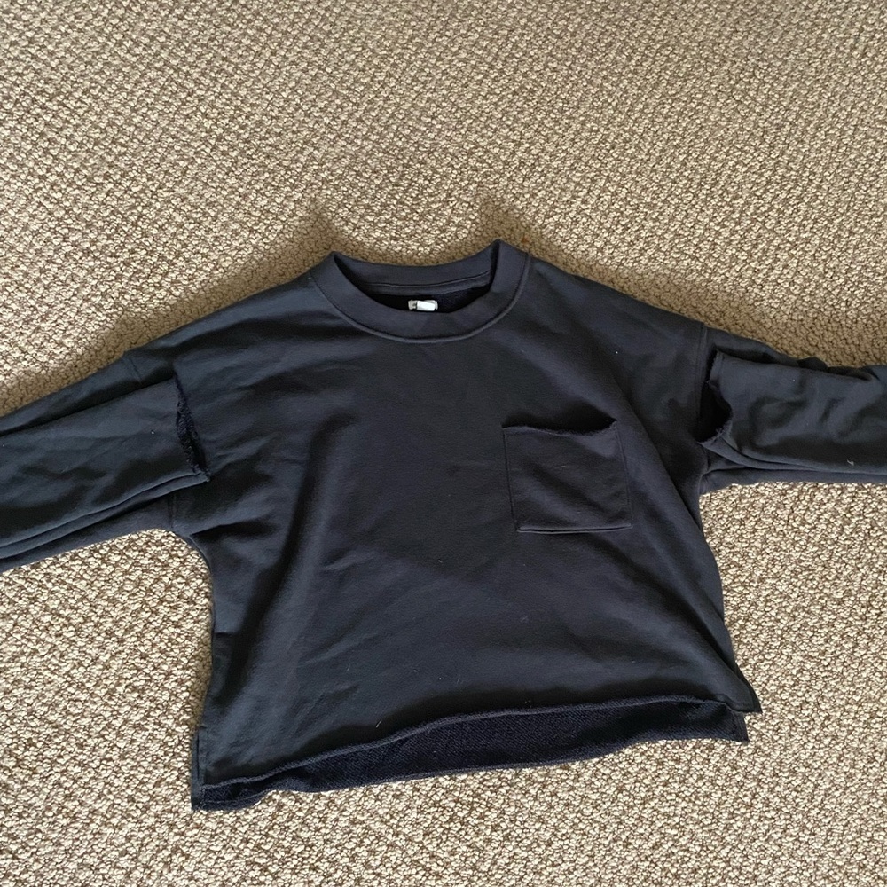 Super Soft + Thick Charcoal Cropped T Shirt from Aerie